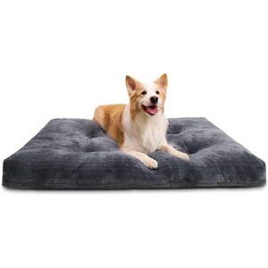 Dog Crate Bed Washable Dog Beds for Large Dogs Deluxe Thick Flannel Fluffy Comfy